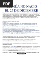 Yeshúa No Nació El 25 de Diciembre