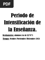 Periodo de Intensificación de La Enseñanza 1