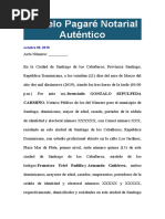 Modelo Pagaré Notarial Auténtico