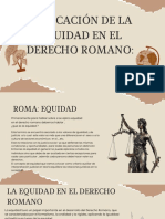 Aplicación de La Equidad en El Derecho Romano