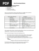 Word Processing Software Grade 10 New Syllabus