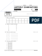 Quarterly Examinations: Mathematics