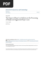 The Impact of Rape Law Reform On The Processing of Simple and Agg