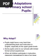 Text Adaptations For Primary School Students