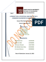 A Project On A Statistical Analysis of The E Commerce Businesses in Bangladesh