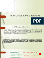 Personal Laws and Frs