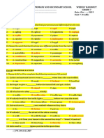 (Week 1) Key - Grade 7 Weekly Worksheet