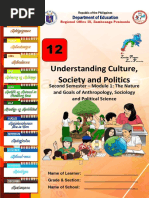 Understanding Culture, Society and Politics: Department of Education