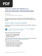 How To Check The Battery On Mir100/Mir200/ Mir500/Mir1000: Which Robots Should Be Tested?