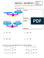 Igualdades Con Adiciones y Sustracciones Hasta El 99 Ficha 39