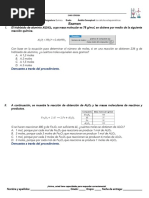 Examen Calculos Estequiométricos