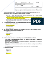 Ciências Avaliação de (Revisão) Dos Conteúdos 2022 8° Ano Colégio Tiradentes Da Polícia Militar