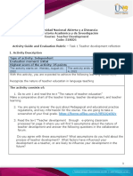 Activity Guide and Evaluation Rubric - Task 1 - Teacher Development Reflection