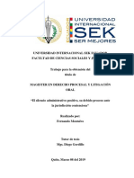 "El Silencio Administrativo Positivo, Su Debido Proceso Ante La Jurisdicción Contenciosa" Marzo 08-2109