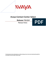 Avaya Contact Center Select: Release 7.0.2.0