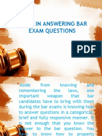 5 Tips in Answering Bar Exam Questions