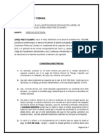 Insistencia en La Notificación de Desvinlación Laboral de Trabajadores A Cargo Del Señor Jorge Prieto Ocampo.