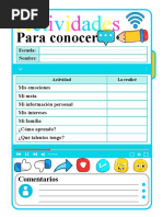 Actividades para Conocer