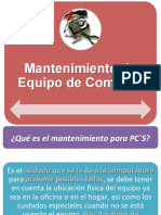 Mantenimiento de Equipo de Computo