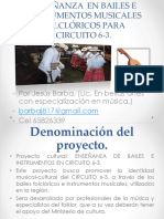 Enseñanza en Bailes e Instrumentos Musicales Folclóricos para Circuito 6-3-V69