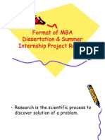 MBA Summer Internship Project