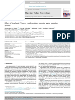 Effect of Head and PV Array Configurations On Solar Water Pumping System