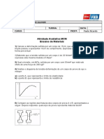 Atividade Avaliativa de Ensaios de Materiais - 1