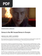 Venus in The 8th House - Venus in Scorpio - Astrotherapy