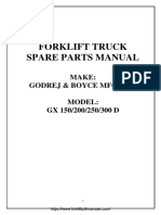 Godrej GX 150 200 250 300D Forklift Trucks Spare Parts Catalogue PDF