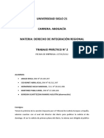 TP 2 Entregar. Derecho de Integración Regional