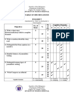 English V Diagnostic Test