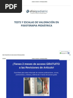 Escalas de Valoración en Fisioterapia Pediátrica