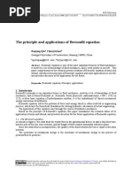 The Principle and Applications of Bernoulli Equation