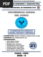 La Problemática Ambiental (Global, Nacional y Regional)