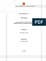 SWOT Analysis-CDO - Foodsphere