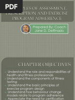 Principles of Assessment, Prescription and Exercise Program