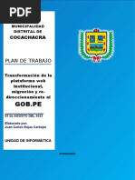 Plan de Trabajo - Gobierno Digital Gob - Pe