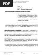 Apersonamiento Pnp. Pedro Montoya