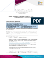 Guía de Actividades y Rúbrica de Evaluación - Tarea 1 - Conceptualización de La Gestión Educativa