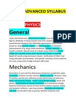 Iit Jee Advanced Syllabus