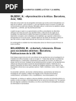 Lista Bibliografica Sobre La Etica y La Moral