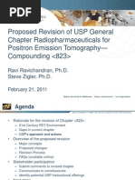 Proposed Revision of USP General Chapter Radiopharmaceuticals For Positron Emission Tomography - Compounding