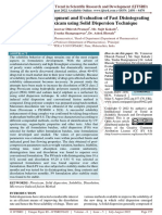 Formulation, Development and Evaluation of Fast Disintegrating Tablet of Piroxicam Using Solid Dispersion Technique