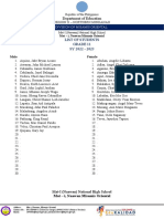 Grade 11 Master List