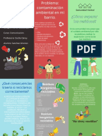 Triptico Sobre Separación de Residuos Moderno Ulustrado