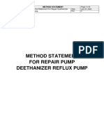 Method Statement For Repair Deethanizer Reflux Pump - Comments