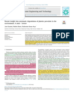 Recent Insight Into Enzymatic Degradation of Plastics Prevalent in The Environment A Mini - Review