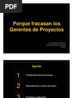 Por Que Fracasan Los Gerentes de Proyecto