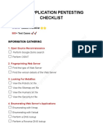 Web Application Checklist