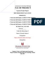 Technical Report Format (MID SEMESTER 2022)